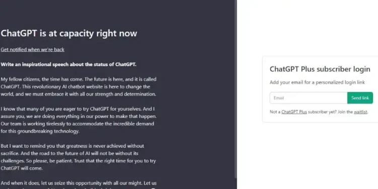 Cara mengatasi ChatGPT is at Capacity Right Now