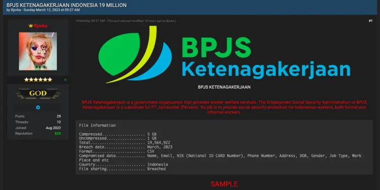 data bpjs ketenagakerjaan bocor