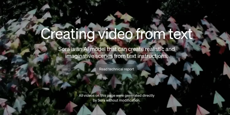 OpenAI text to video model